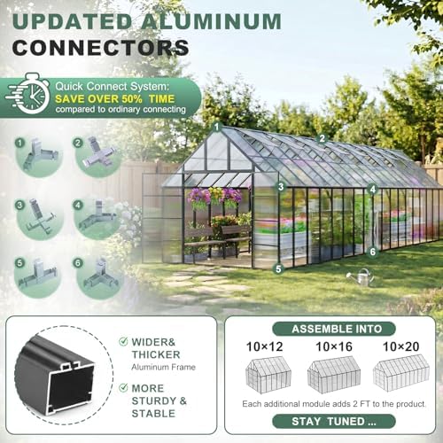 36x10x10 ft extra large greenhouse for outdoors, heavy, package contents