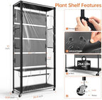bstrip indoor greenhouse with grow light, pegboard and, view 9