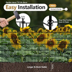 10 panels decorative garden fence, 40in (h) x, close-up detail