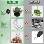 heavy duty plant pulley, retractable plant hanger with showing dimensions