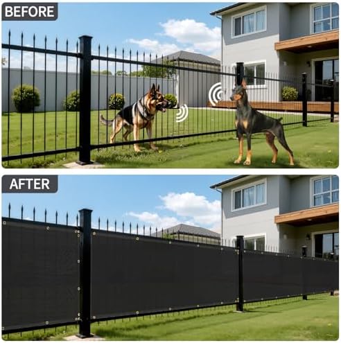 4x50ft fence privacy screen for decoration garden(black) shown in use