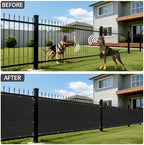4x50ft fence privacy screen for decoration garden(black) shown in use