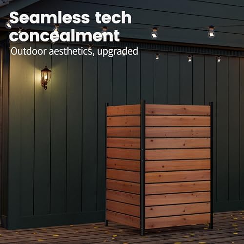 wood privacy screen no dig outdoor garden fence, view 9
