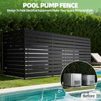 privacy fence screen for ac & trash, 48", front angle view