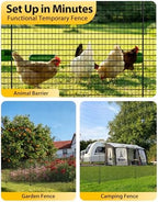 3'x50' temporary fence with posts, dog fence outdoor on a desk or shelf