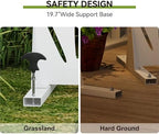 qinptwut 72" metal privacy screen, outdoor freestanding privacy, front angle view
