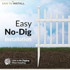 zippity washington picket fence panels, white vinyl diy shown in use