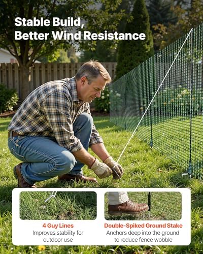 vevor temporary fence with posts, 3 x 49.2 showing dimensions