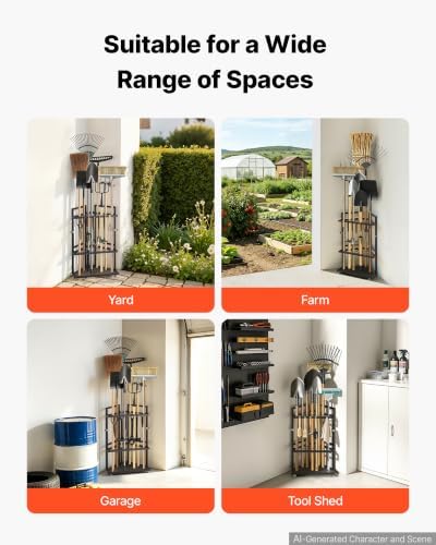 vevor garden tool organizer for corner, 17 slots, package contents