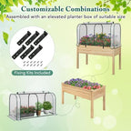 raised garden bed with greenhouse, waterproof sun-protective green, package contents