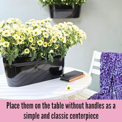lalagreen boho rail planter (16 in, 6 pack) on a desk or shelf