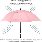 G4Free 47/54/62/68/72 Inch Automatic Open Golf Umbrella Oversize Extra Large Double Canopy Vented Windproof Waterproof Stick Umbrellas
