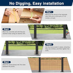 45" aluminium privacy fence line post, 4 pack, package contents
