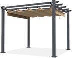 SCOCANOPY Beige Ripstop Replacement Cover Fit for Home Depot Hampton Bay Pergola # GFM00467F,GFM00469A