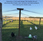 junflying 50x50 ft chicken netting for hawks &, package contents