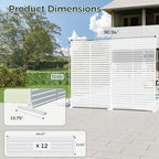 72" privacy screen outdoor privacy fence panel for, side view