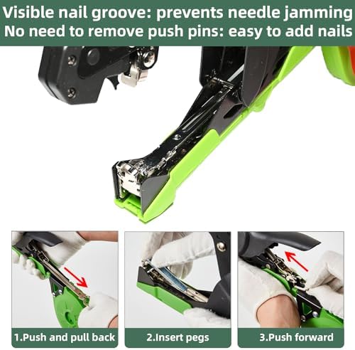 plant tying machine, lightweight plant tying tape tool showing dimensions