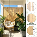 natural bamboo slat screening, 6.5ft x 13ft bamboo, side view