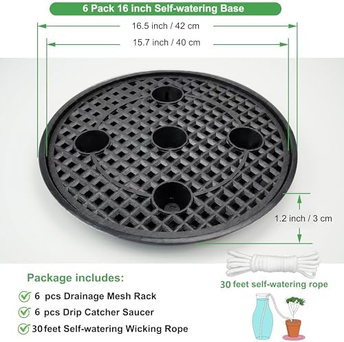 16 inch self watering base for fabric grow, close-up detail