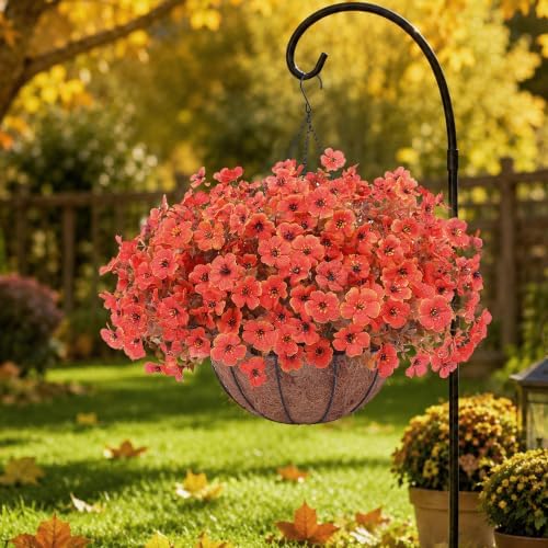 2 set artificial fake mums flowers plants with on a desk or shelf