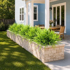 uieke 28 bundles artificial outdoor plants uv resistant shown in use