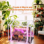 meonum mini greenhouse with grow light, 23.6" l, package contents