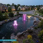 1.5 HP Floating Fountain & Aerator for Ponds and Lakes with 100 ft Cord | 12,550 GPH, 11 spray patterns, Energy-efficient 850W Pump, Protective Intake Screen