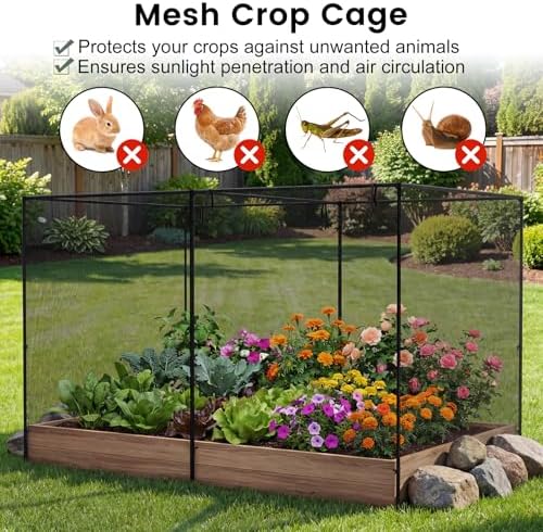 giantex garden crop cage, 10 x 6.5 x, close-up detail