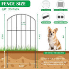 vancastle decorative garden fence 25 panels, total 26ft shown in use