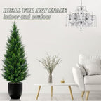 4ft artificial cedar topiary trees (2-pack) - uv showing dimensions