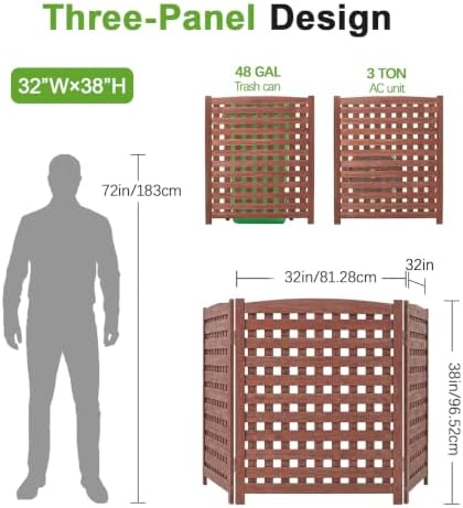 32" w x 38" h air conditioner fence shown in use