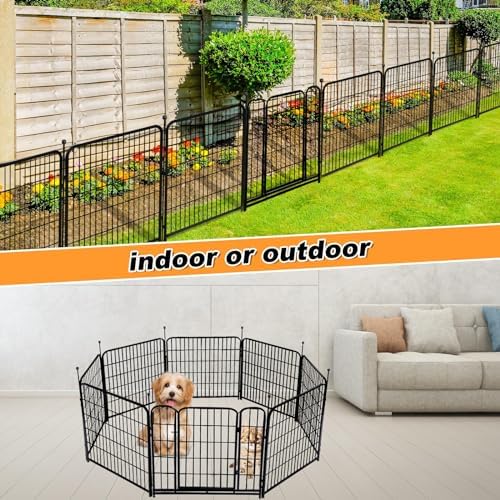 getlay 32 in(h) decorative garden fence with gate, package contents
