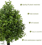 bdor 22" artificial boxwood topiary bushes ball trees, side view