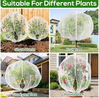 large 7.8 x 7.8ft fruit tree netting cover, front angle view