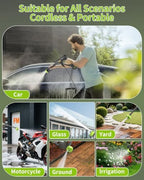 cordless pressure washer, handheld portable battery cordless power, front angle view