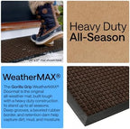 gorilla grip weathermax door mat, indoor outdoor, 72x24, close-up detail