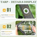 clear tarp with grommets 8x12ft clear tarps heavy, side view