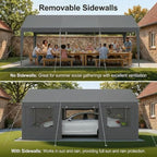 tooluck carport 20x20 heavy duty 2 car carport, close-up detail