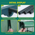 maxworks 4-tier portable walk-in greenhouse – 27" x, side view