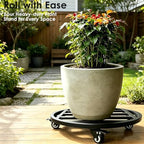 18 inch metal plant caddy with wheels heavy on a desk or shelf