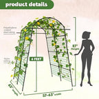 agtek 87" h×65" w metal garden arch trellis shown in use