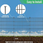 10‑panel no‑dig garden fence, 32" h x 23.6'l shown in use