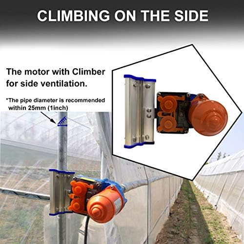 uygalaxy 100w greenhouse film roll up side motor, close-up detail