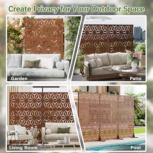 cofar metal privacy screen outdoor 72" h×44" w, package contents