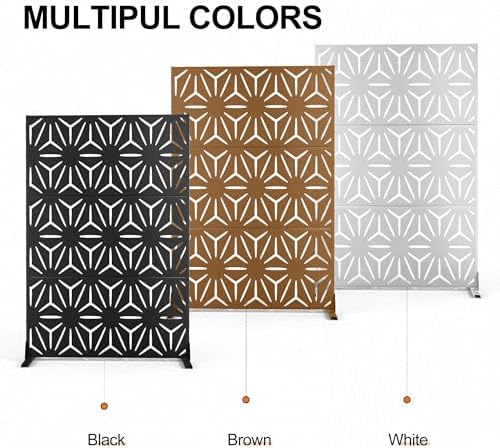 71" h freestanding metal privacy fences for outside, package contents