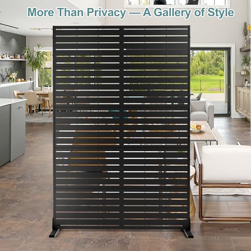 metal privacy screen outdoor freestanding privacy wall panels on a desk or shelf