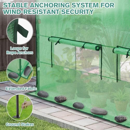 coos bay 8x8 pop up greenhouse outdoor, walk on a desk or shelf