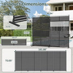 72" privacy screen outdoor privacy fence panel for, side view