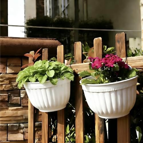 orimerc 6 pcs plastic large wall plant pots, package contents
