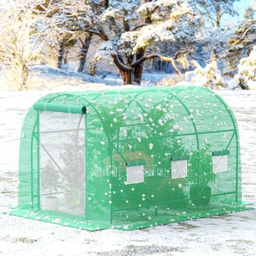 10x7x7 ft greenhouse, outdoor walk-in greenhouses with screen, package contents